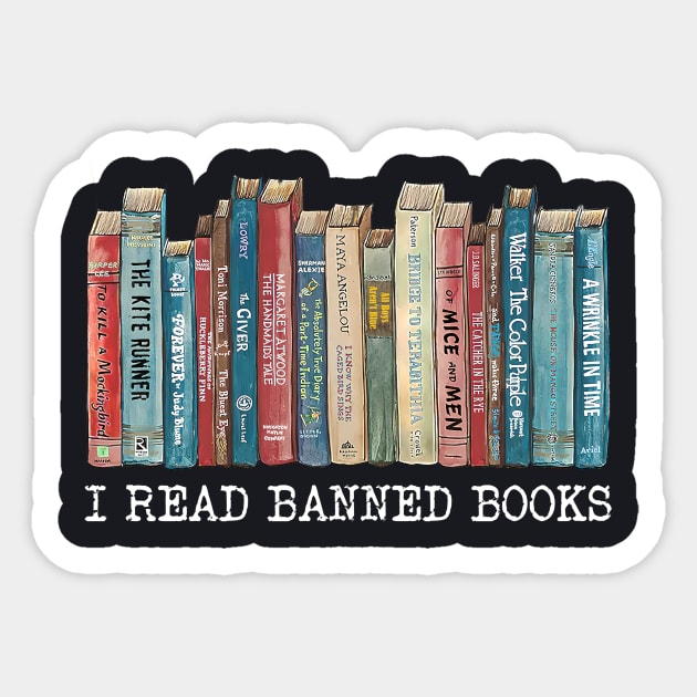 I Read Banned Books Sticker by Charles's Store 8